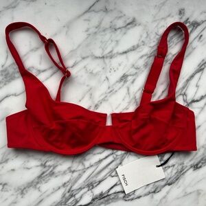 FISCH Red Underwire Bikini Top, Sz M, NEW w/ Tags